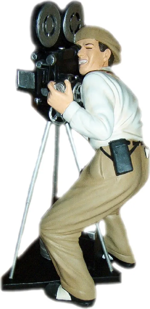Figurine de Cinéma Design 51cm : Sculpture Caméra Rétro pour Salon