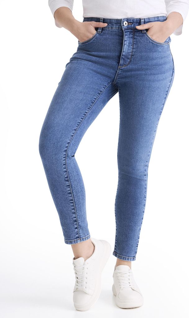 Stooker Women RIO FEXXI MOVE DENIM Damen 5-Pocket-Jeans Skinny Fit 46 (Länge 28) midblue used