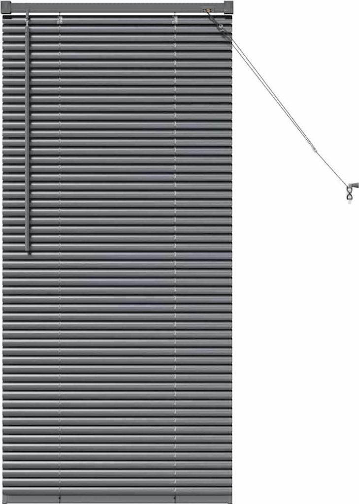 vidaXL Balkenjalousien Dunkelgrau 130 x 65 cm Aluminium