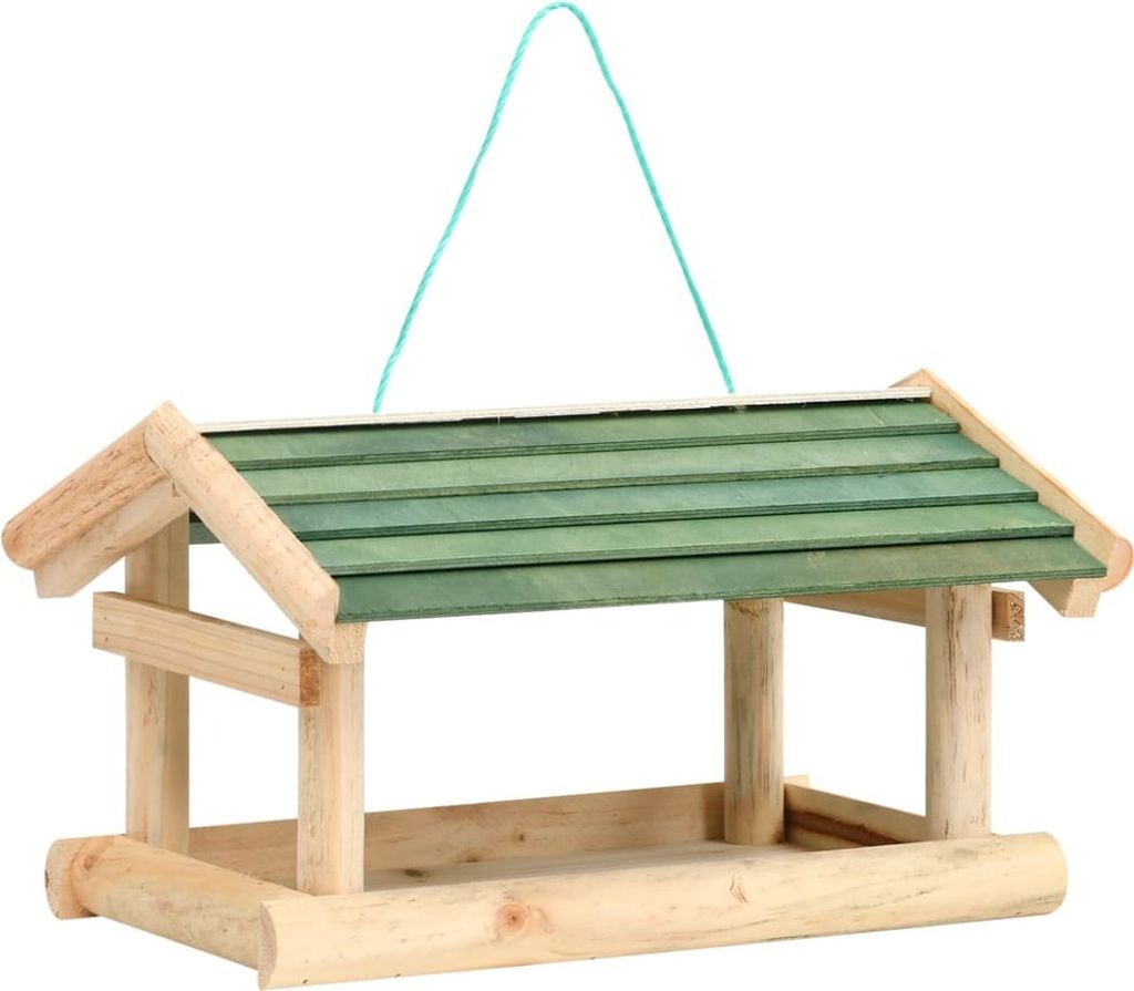 Vogelfutterhaus Massivholz 35x29,5x21 cm