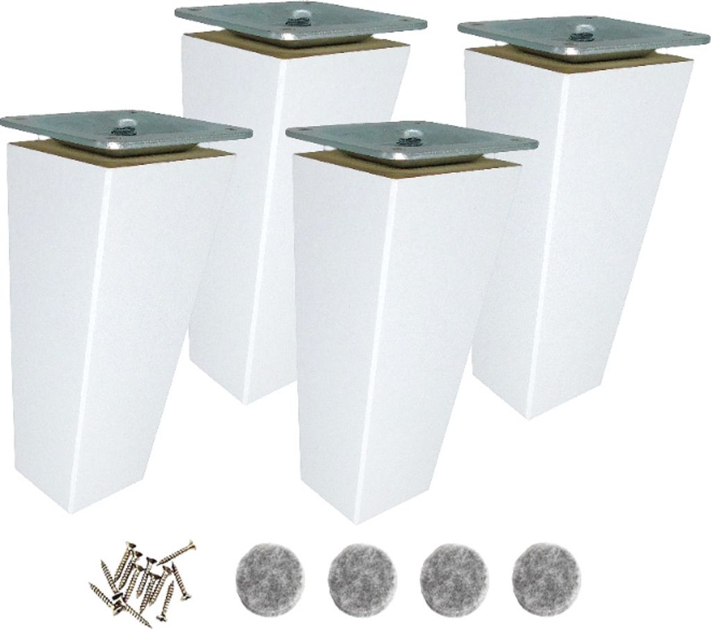 Nogi z drewna bukowego, 12 cm - kształt trapezu, Zdjęcie produktu 