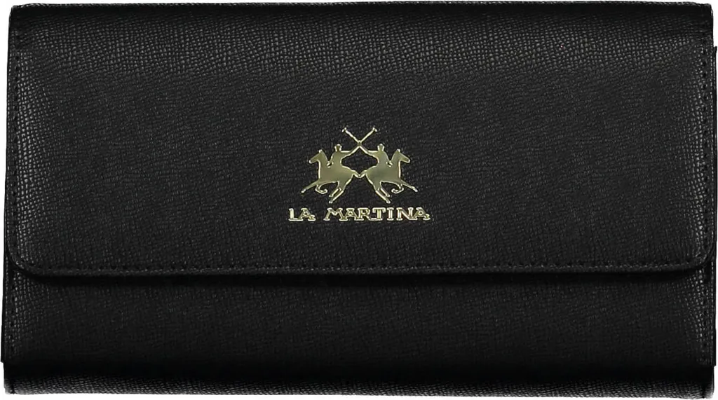 La Martina Portefeuille Femme Noir SF20573 en Autres Fibres Taille Unique