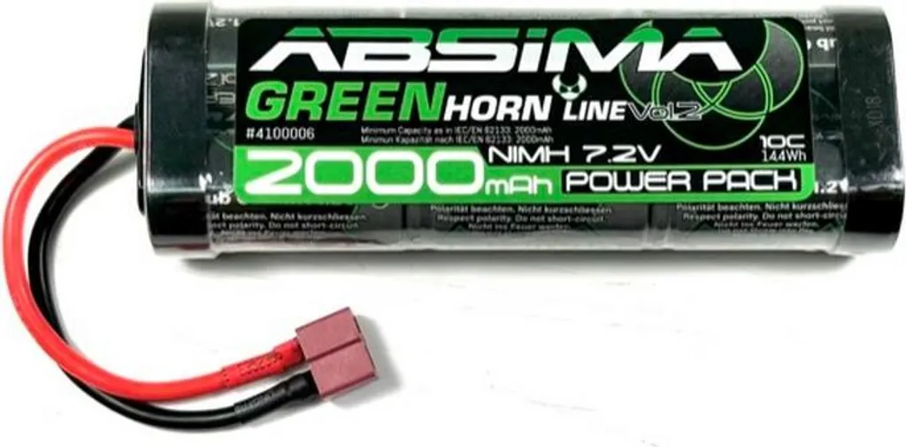 Pack Batterie 7.2V 2000mAh Greenhorn Vol.2 pour Voiture RC et Loisirs