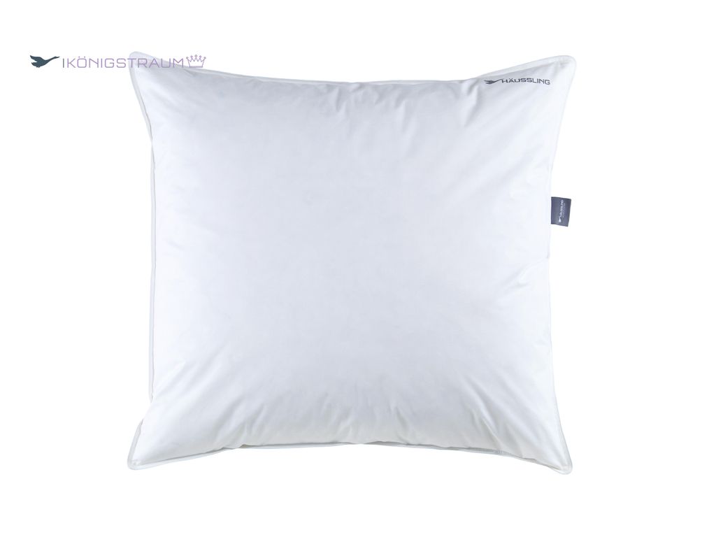 Häussling Königstraum 3-Kammer Federn- und Daunenkissen 80x80 cm | Kopfkissen, Kissen, Deutsche Manufaktur, auch für Allergiker geeignet, Bezug ...