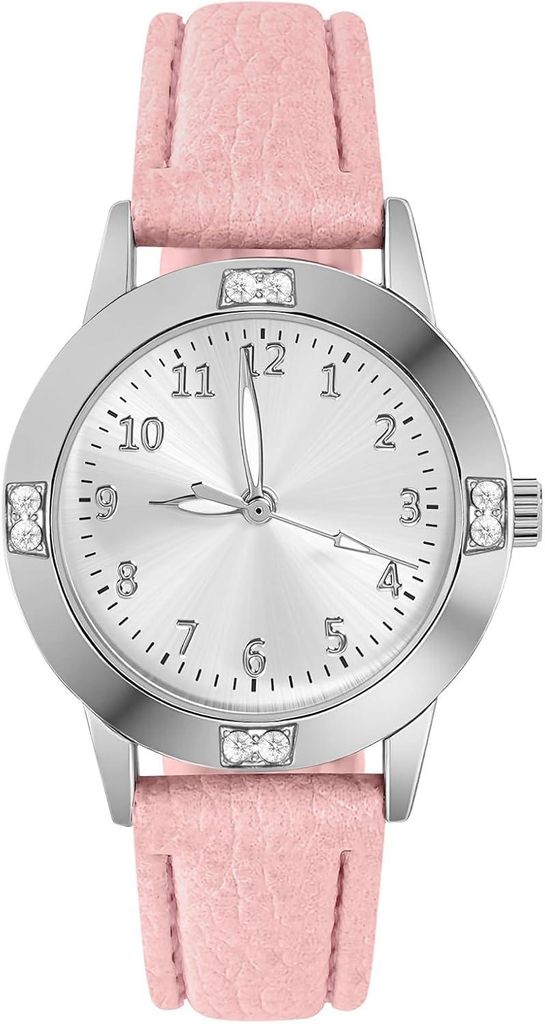 Damenuhr Kunstleder, Damen Analog Quarz Uhr mit Kunstleder Produktbild 