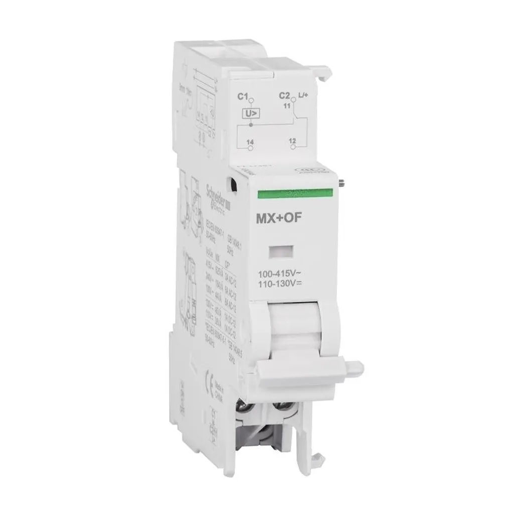 Déclencheur MX+OF Acti9 100-415V AC avec contact de signalisation intégré