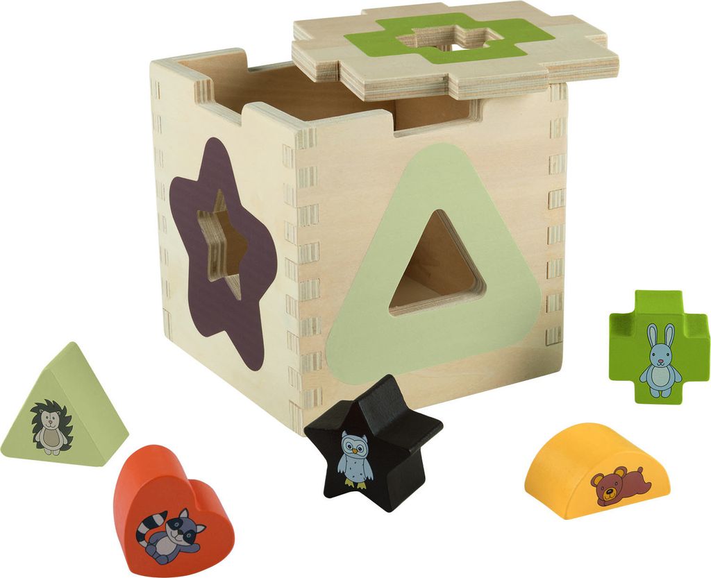 Playtive Steckspiel Spiel Motorik Waldtiere Holz grün Produktbild 