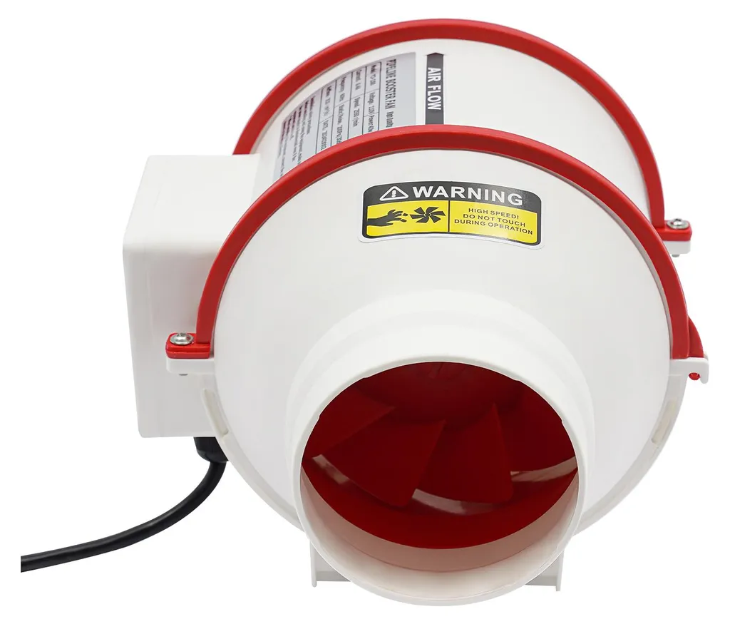 Extracteur d'air de gaine 100mm silencieux blanc avec commande à distance