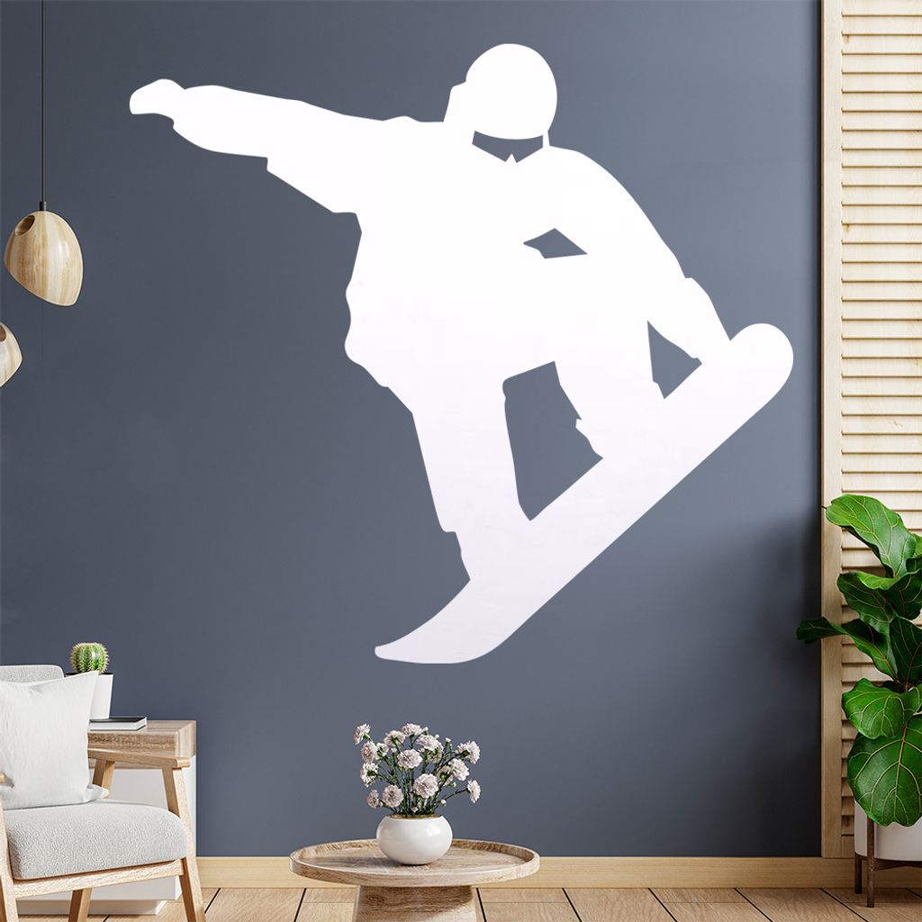 Snowboarding Sportler Figur Wandtattoo Wandaufkleber Wall Sticker - Dekoration, Küche, Wohnzimmer, Schlafzimmer, Badezimmer