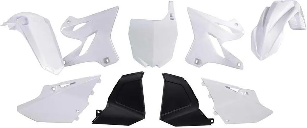 Kit plastique Yamaha YZ 125 250 blanc RACETECH anti-casse Replica