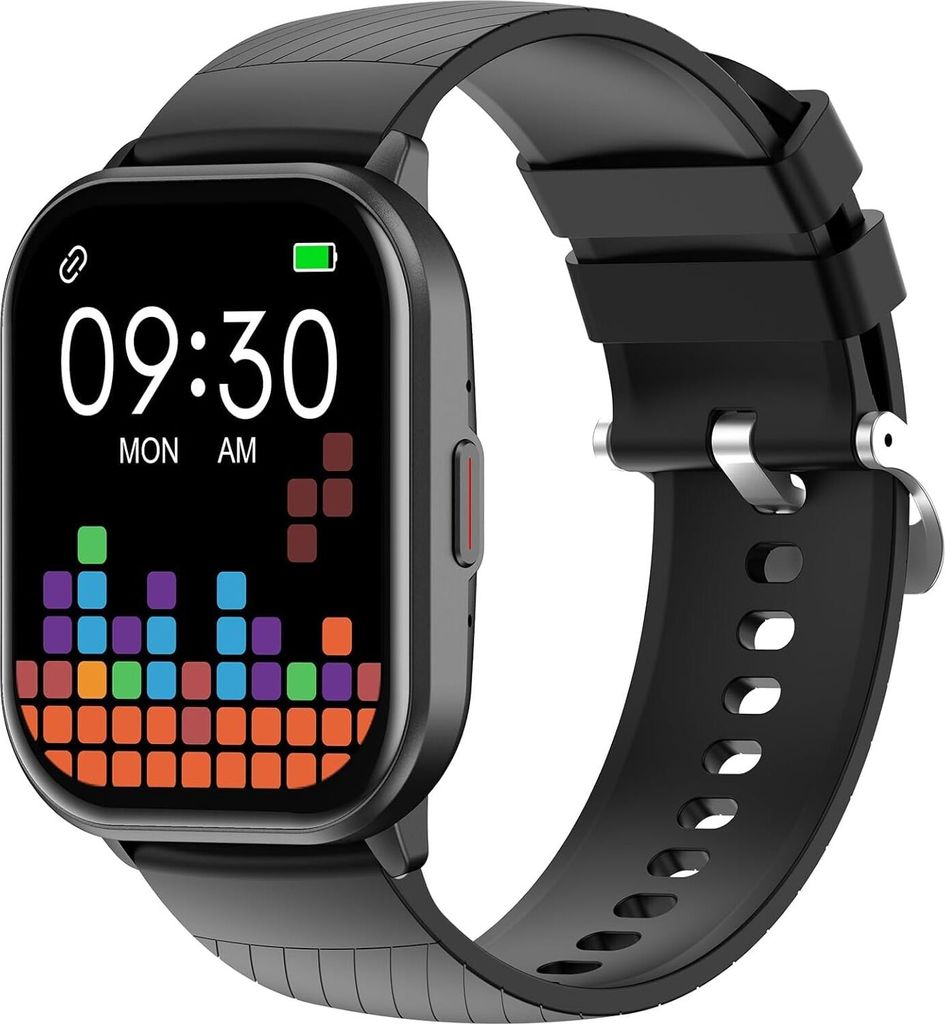 Smartwatch Damen Herren Laufuhr Sportuhr Outdoor Schrittzähler Uhr mit Telefonfunktion Gesundheitsuhr Blutdruckmessung Pulsuhr Android IOS
