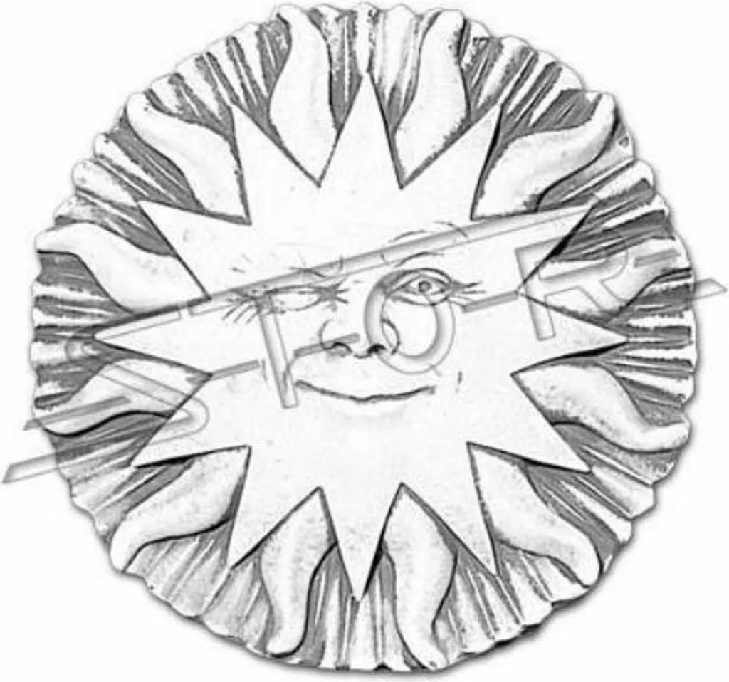 Bassorilievo Sole Pietra Antica 1000 - Decorazione Parete Prestigio