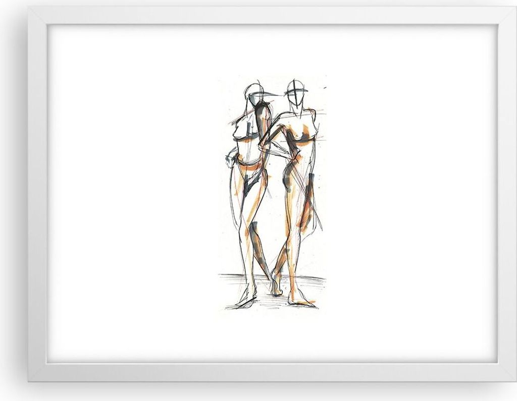 Gerahmtes Poster - Weißer Rahmen - Zeichnen Design Mode - 40x30 cm - Wand Bild - Wanddeko - Wandbilder - Kunstposter - Wandposter - Bilderrahmen -...