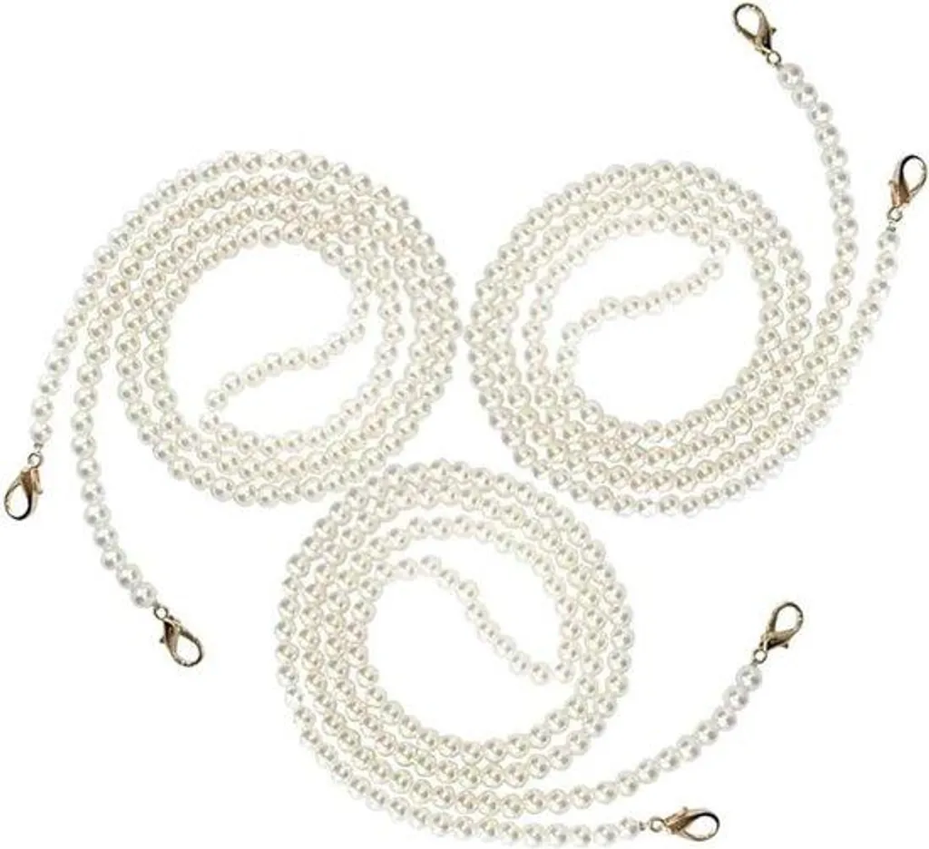 Rénovez votre sac avec cette bandoulière perles 120 cm et mousquetons or