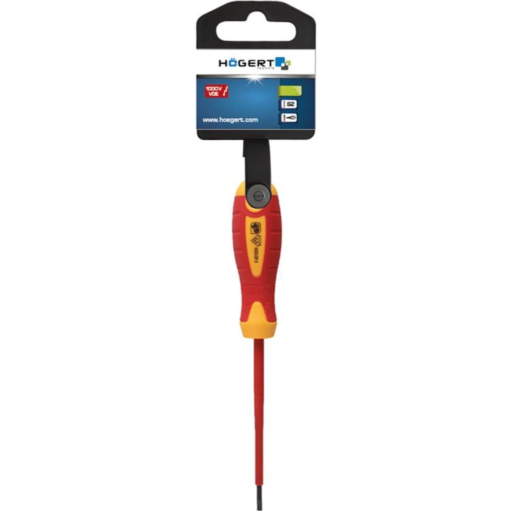 HOGERT Isolierter Schlitzschraubendreher 4x100mm 1000V HT1S904 5901867114617