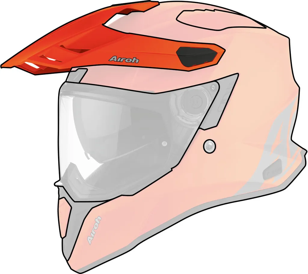 Airoh Commander Orange Fluo : Casque Fibre avec Écran Solaire Intégré