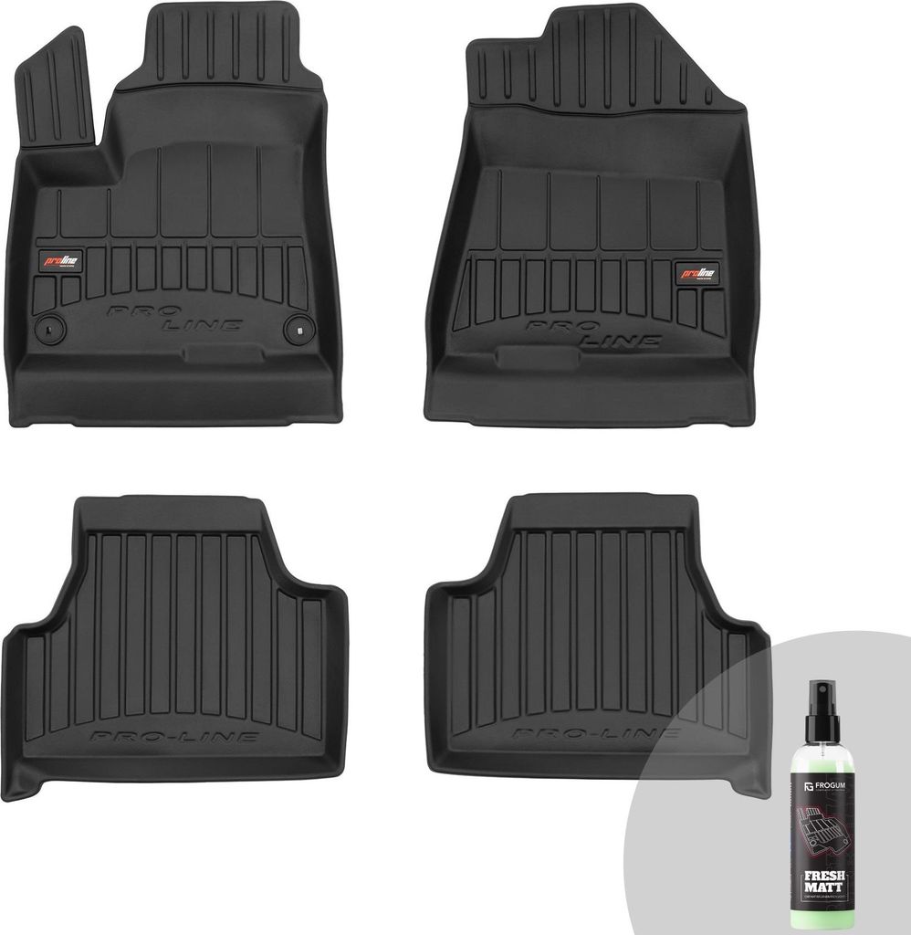 FROGUM ProLine 3D Gummimatten Exklusiven Auto Fußmatten Autofussmatten für Kia Soul EV II ab 2019