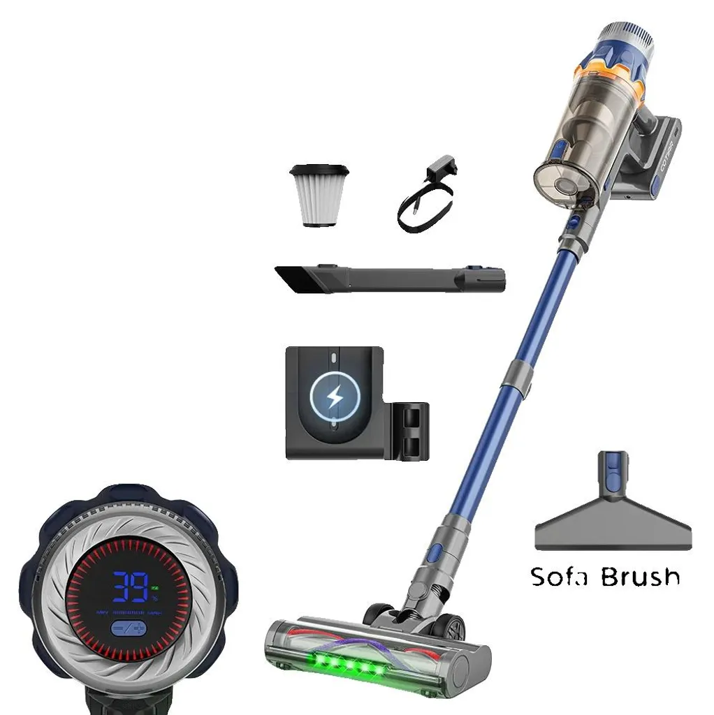 Aspirateur sans fil bleu marine 650W avec prise UE - Modèle V-MAX 10