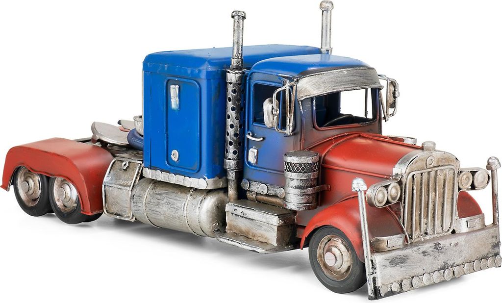 Blechdekoration Oldtimer Zugmaschine Truck LKW Deko Retro Blechmodell Modellauto Vintage Sammlerstück