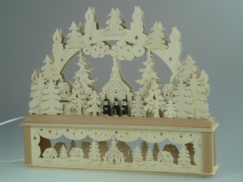 Original Erzgebirgischer Marken Schwibbogen Lichterbogen 50 x 43 cm K50-1_83