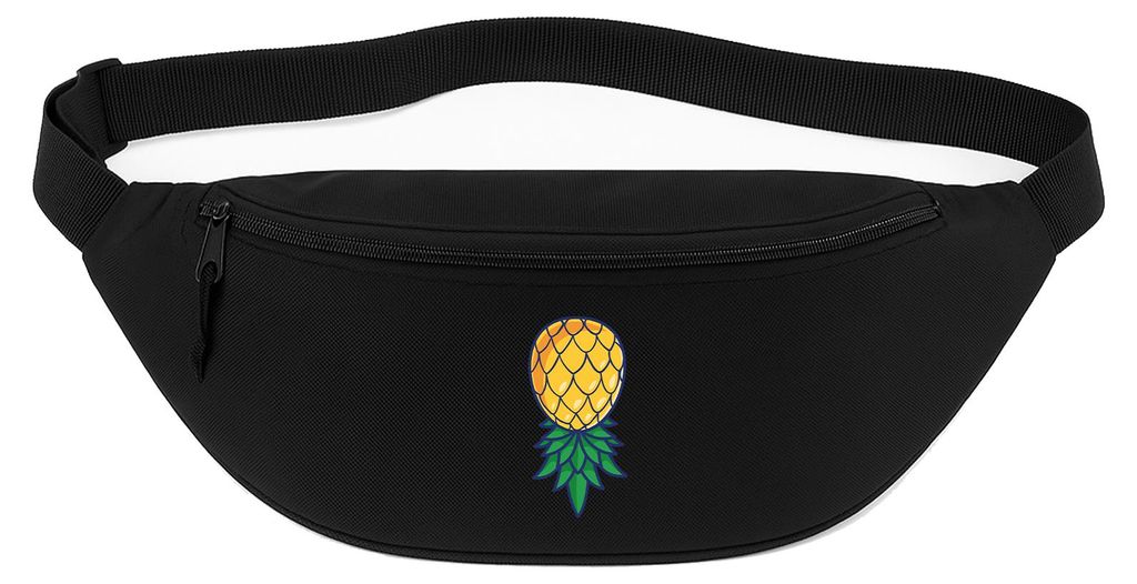 Huuraa Bauchtasche Ananas Comic 2,5 Liter Black Polyester Produktbild 