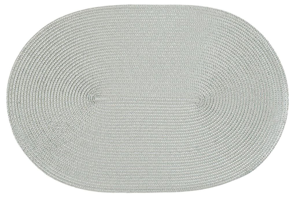 Platzset Polypro Silbergrau oval ca. 45x30 cm Platzdeckchen Produktbild 