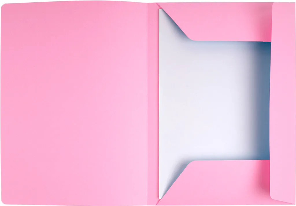 Exacompta 50 Chemises 3 Rabats SUPER 210 24x32cm Rose 235003E Qualité