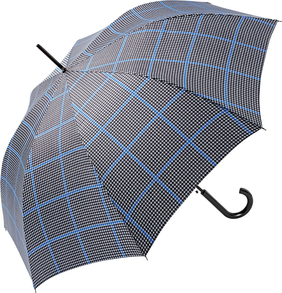 Stockschirm Regenschirm Damen Automatik Karo Pepita Pierre Cardin