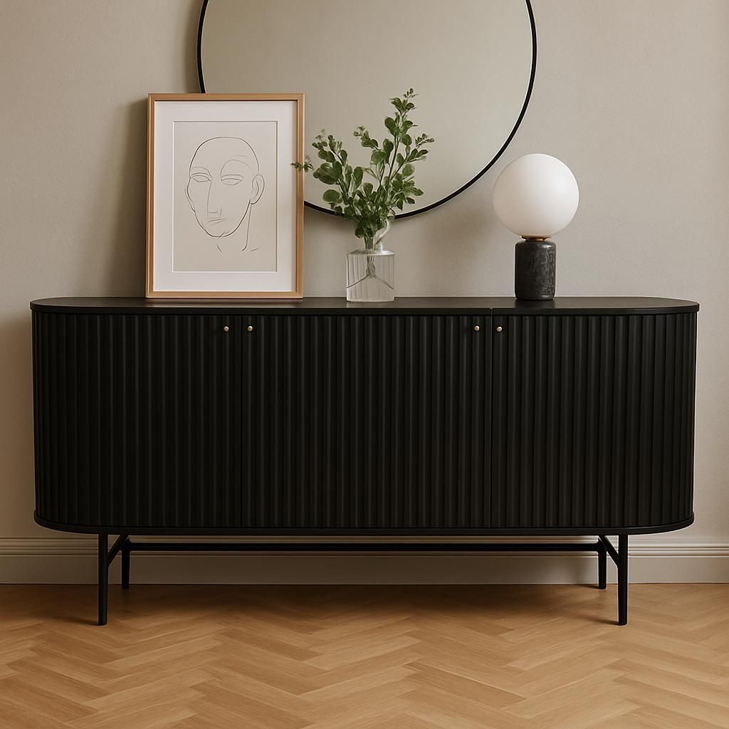 Milton & Oldbrook Buffetschrank Samara Schwarz Produktbild 