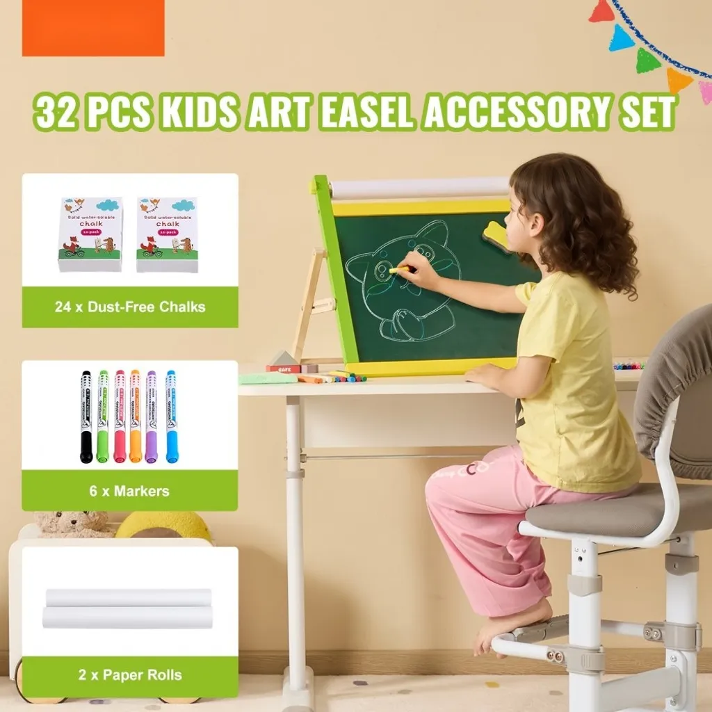 Set Accessori Lavagna Bambini 32 Pezzi - Kit Disegno Creativo Completo - 2