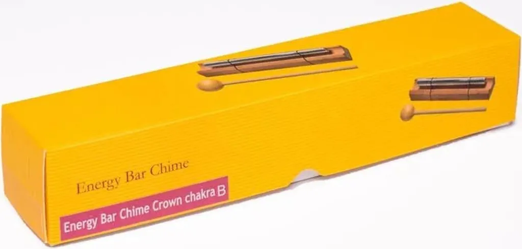 Instrument de musicothérapie carillon 7ème chakra avec socle bois