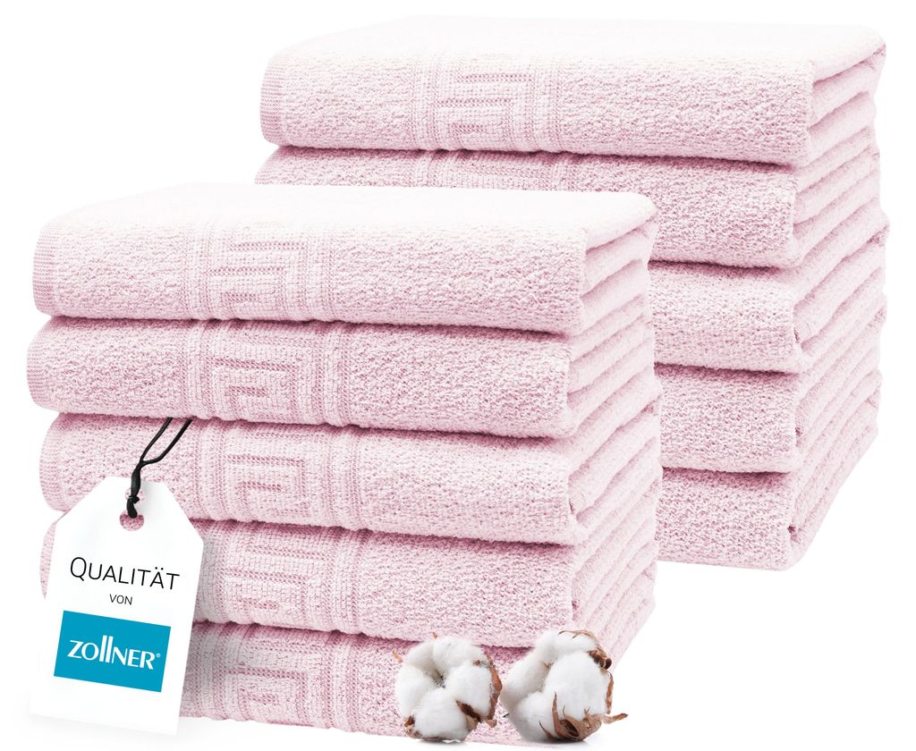 10er Set Handtücher, 70% Baumwolle, 30% Polyester, 50x100 Produktbild 