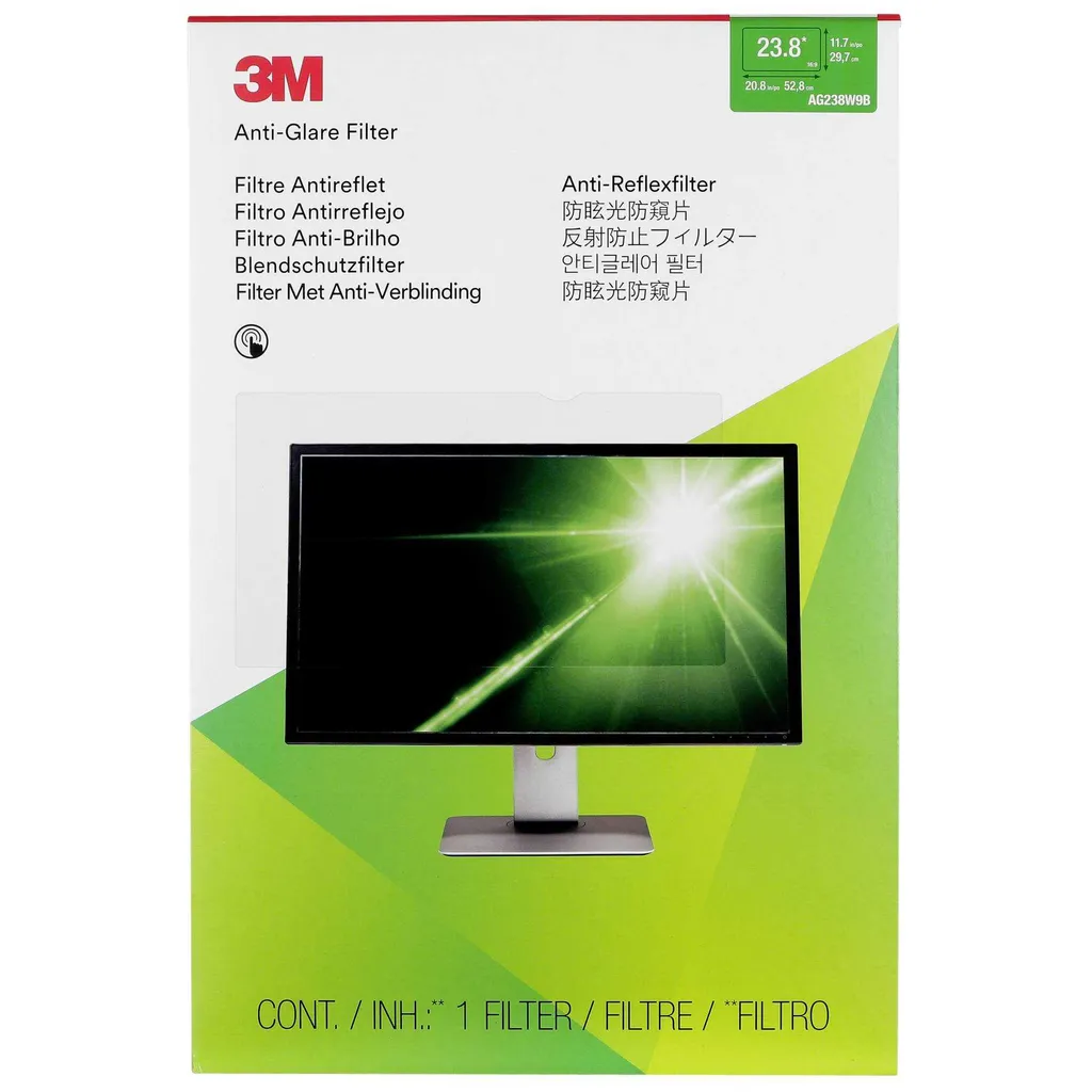 3M AG238W9B Filtre Anti-Reflet pour Écran Large 23,8 Pouces 7100095875