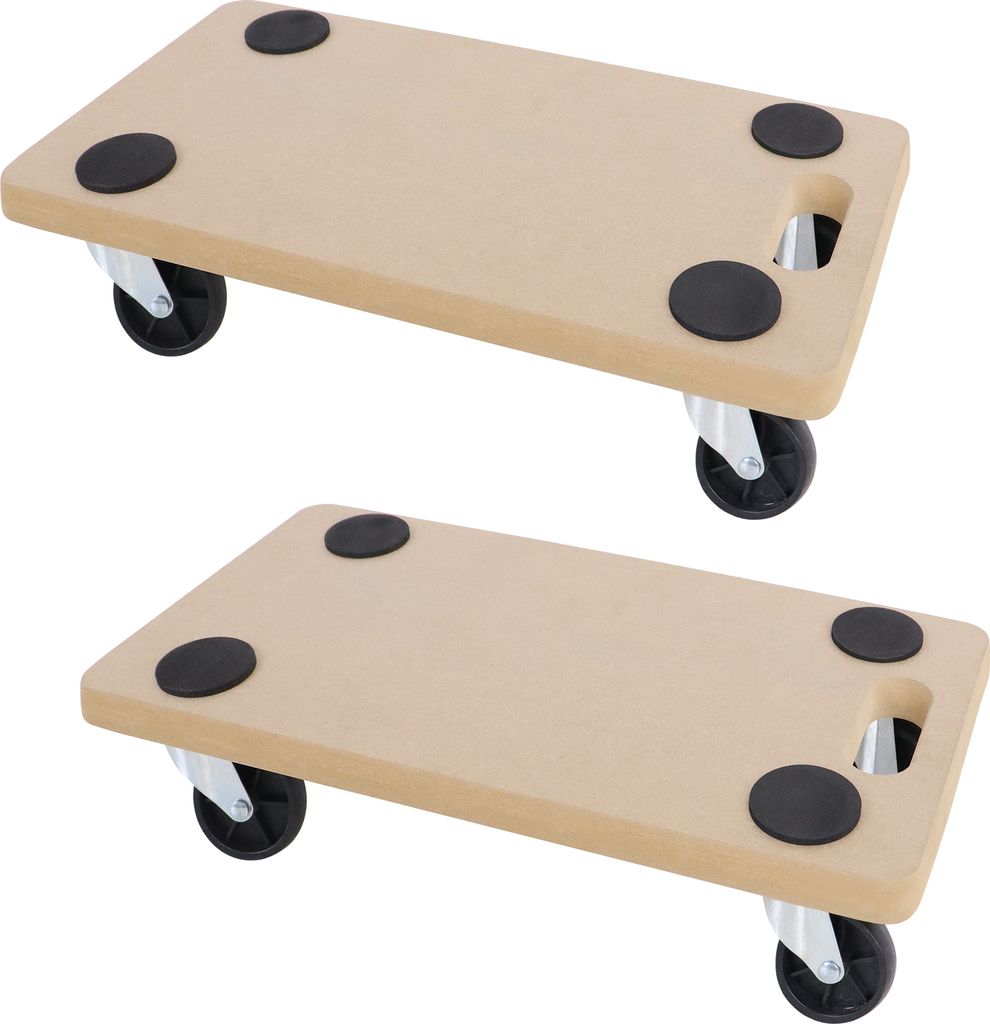 VA-Cerulean Rollbrett 2 Stück Transportroller Möbelroller mit Gummipads Rollbretter max. 200 kg Tragkraft