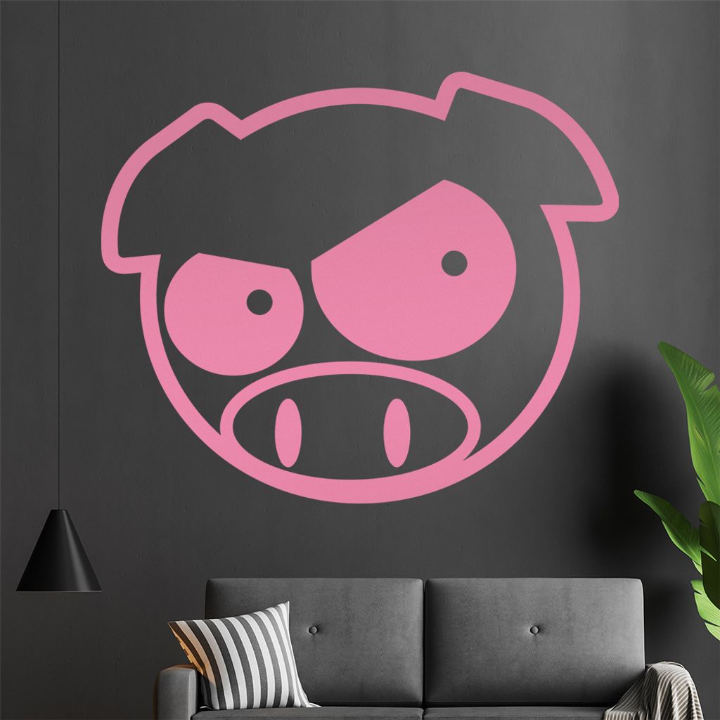 Schwein Wandtattoo in 6 Größen - Wandaufkleber Wall Sticker - Dekoration, Küche, Wohnzimmer, Schlafzimmer, Badezimmer
