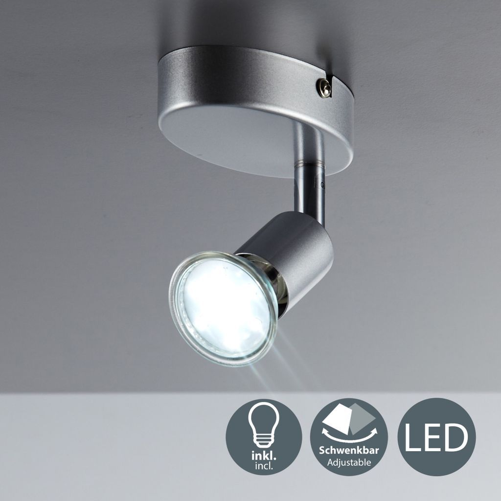 Chrom Deckenspot LED Deckenlampe Deckenleuchte Spots Deckenstrahler modern NEU 