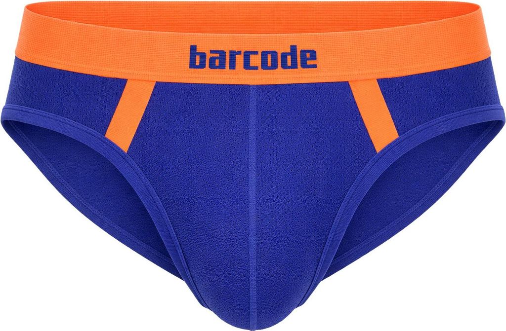 Barcode Berlin - Herren Slip Unterwäsche - Brief Sonny Royal-Neonorange - 1x Größe L