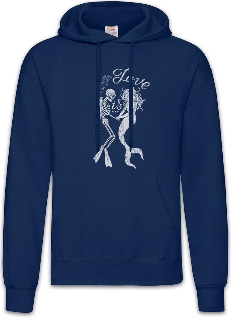 Urban Backwoods Mermaid Diver Love, Herren Hoodie, Farbe: Navy, Größe: 2XL