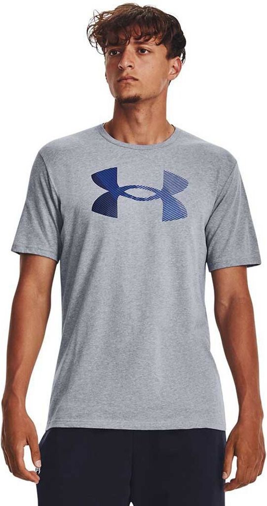 Under Armour Big Logo Fill Kurzarm-t-shirt Grau S Mann Grau S