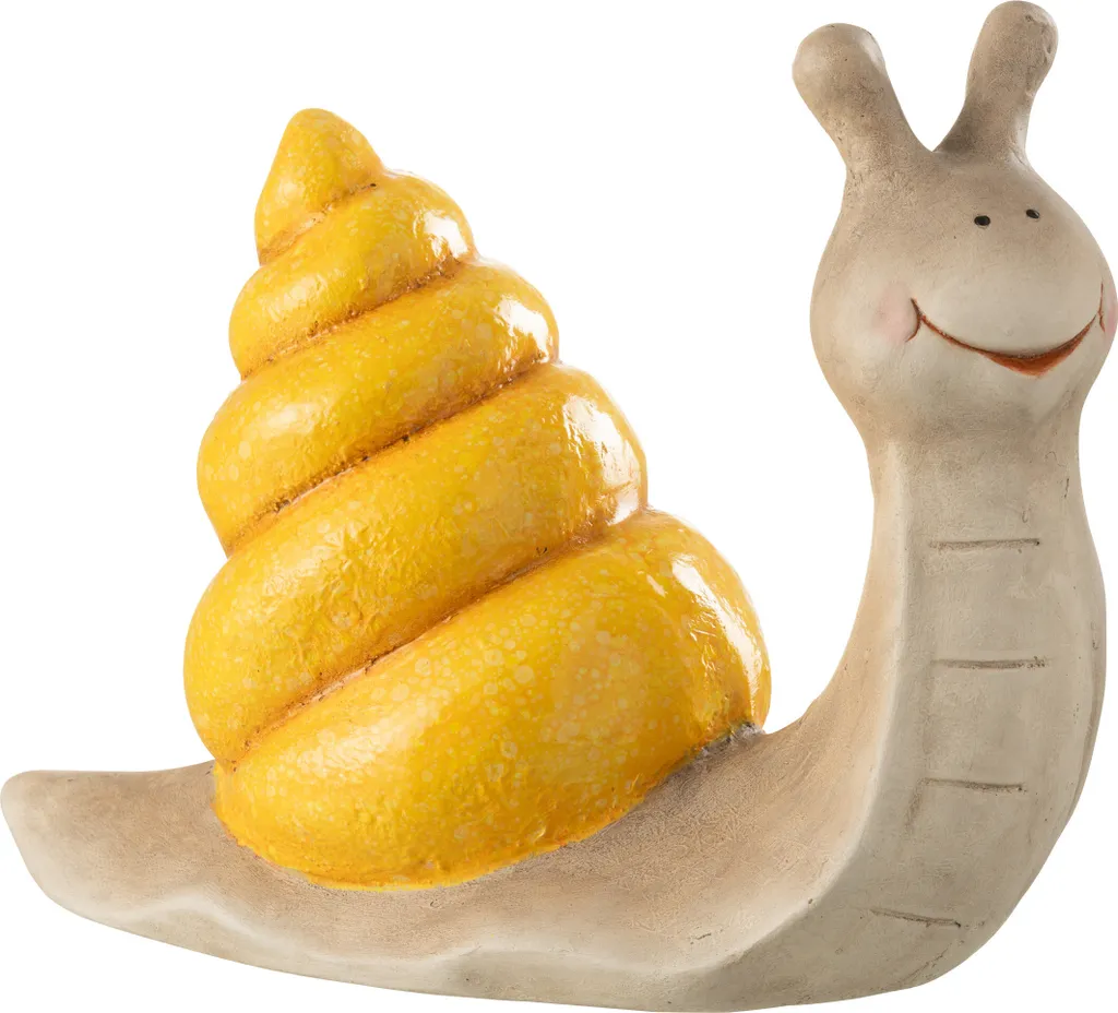 Décoration extérieure escargot jaune MGO J-Line pour balcon et cour