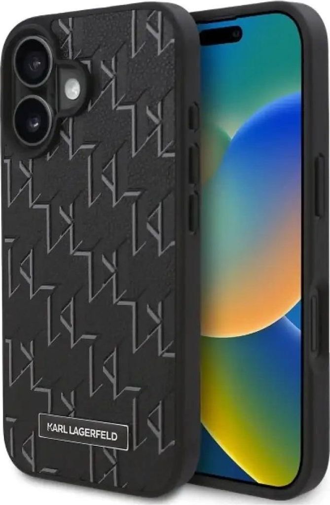 Karl Lagerfeld KLHMP16SPKHPORPK iPhone 16 6.1" schwarz hardcase Hot Stamp Magsafe Schutzhülle