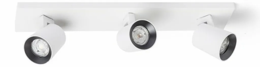 Luminaire de Cuisine et Salon KENNY III 3x35W GU10 Blanc et Noir