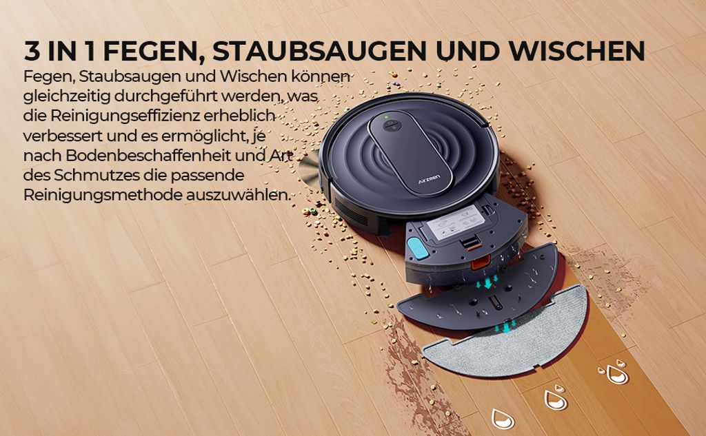 Airzeen Saugroboter mit Wischfunktion , 3in1 Produktbild 19