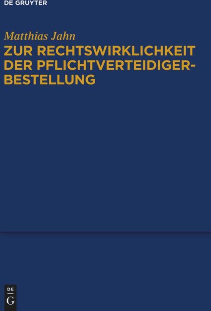 Zur Rechtswirklichkeit der Pflichtverteidigerbestellung