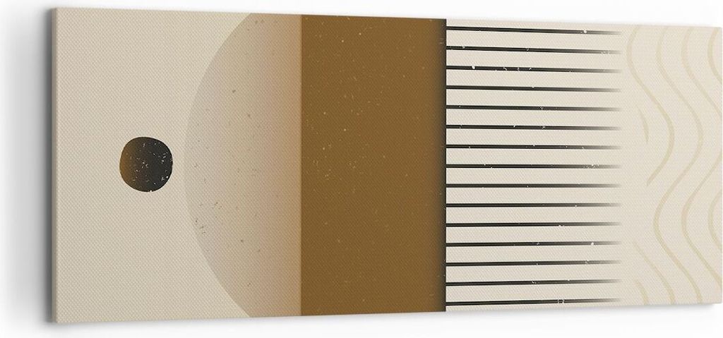 Bild auf Leinwand - Leinwandbild - Einteilig - Abstraktion Geometrisch Boho - 120x50cm - Wand Bild - Wanddeko - Wandbilder - Leinwanddruck - Bilder...