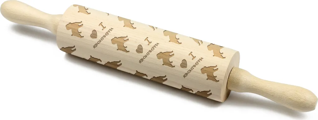 Affenpinscher Mattarello Inciso in Legno Art-Dog | Decorazione Biscotti