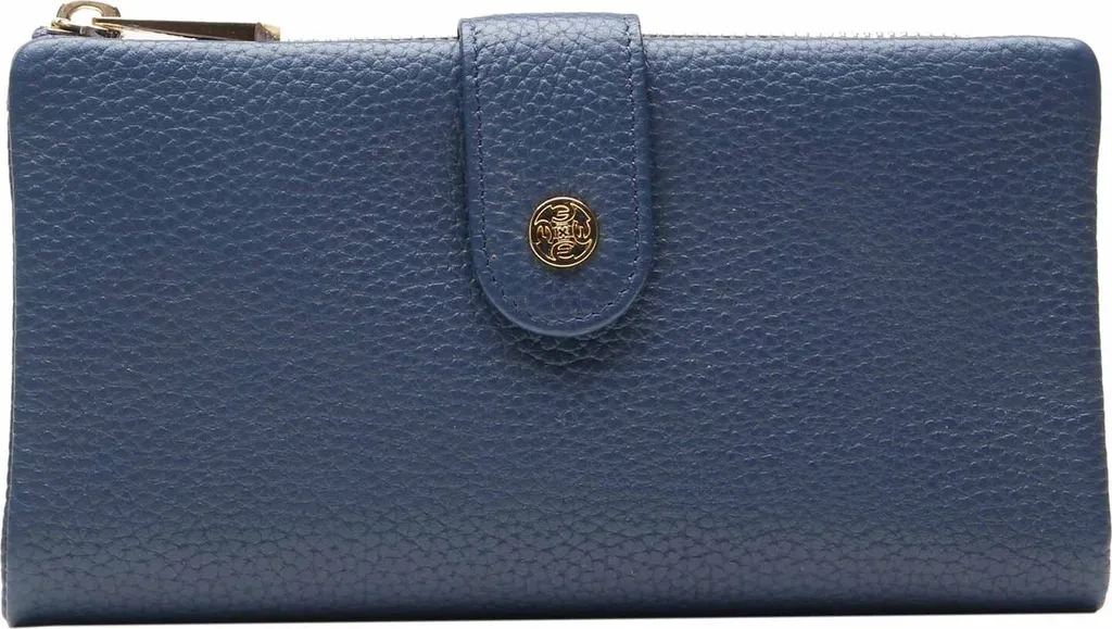 Portafoglio Esquire Madison Blue: Eleganza in Pelle Blu con RFID Blocker