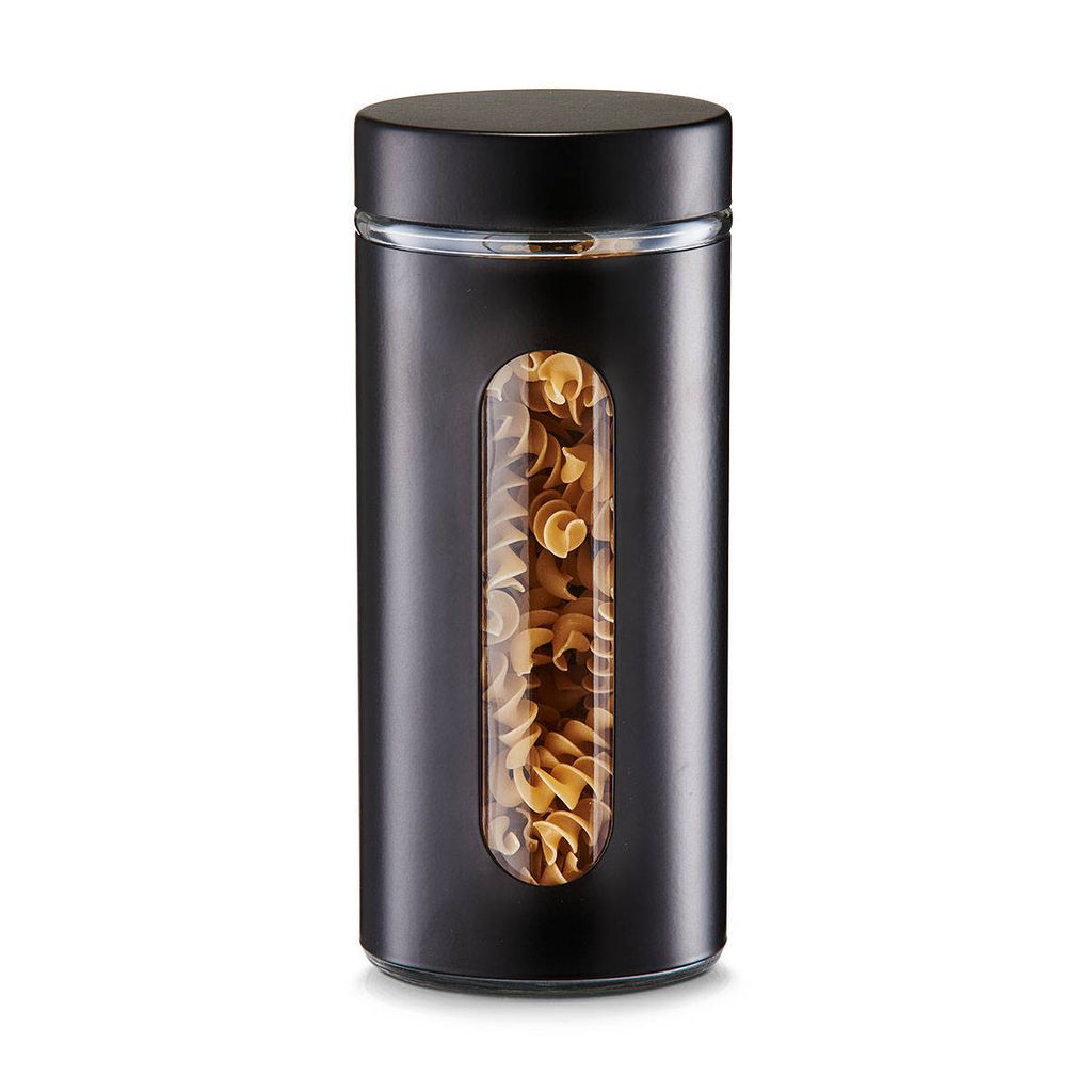 Zeller Vorratsglas, 1200 ml, schwarz - Ø10,2x23; 19797 Produktbild 