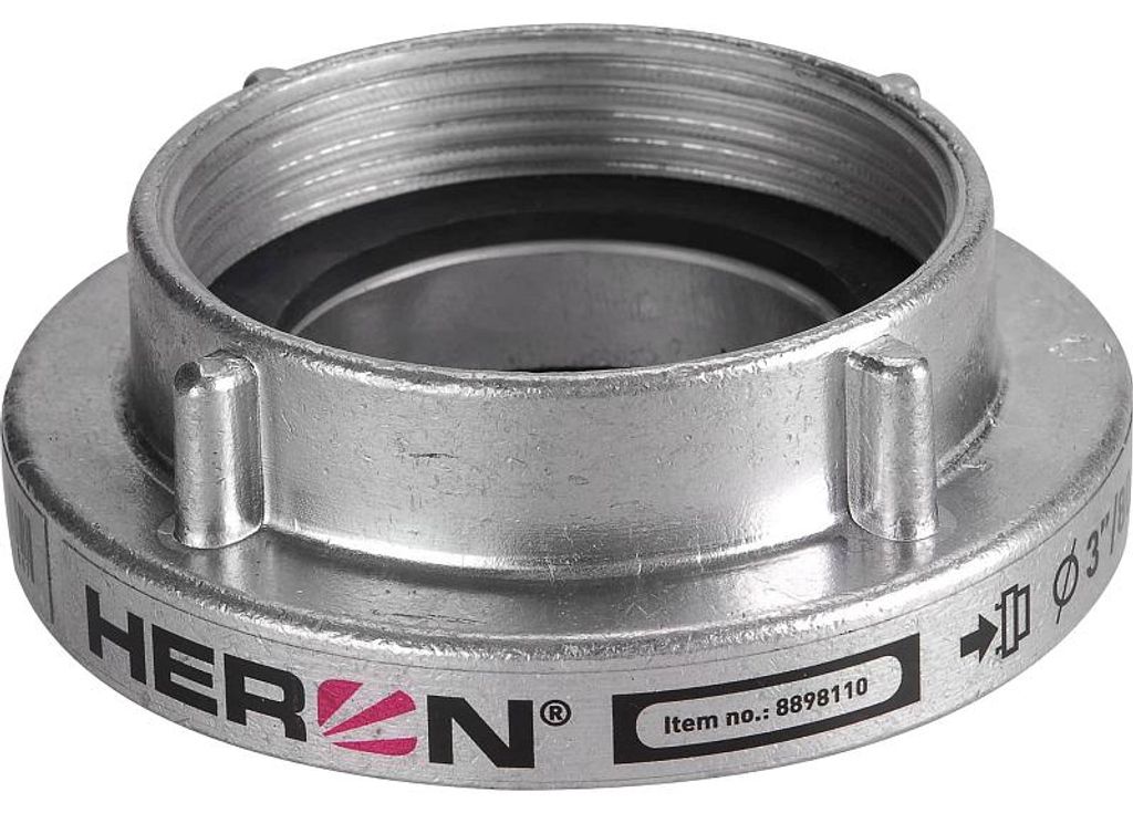 HERON-prislusenstvi B75 starre Kupplung, Druck-/Saugdichtung, Innengewinde NPT 3", Aluminium
