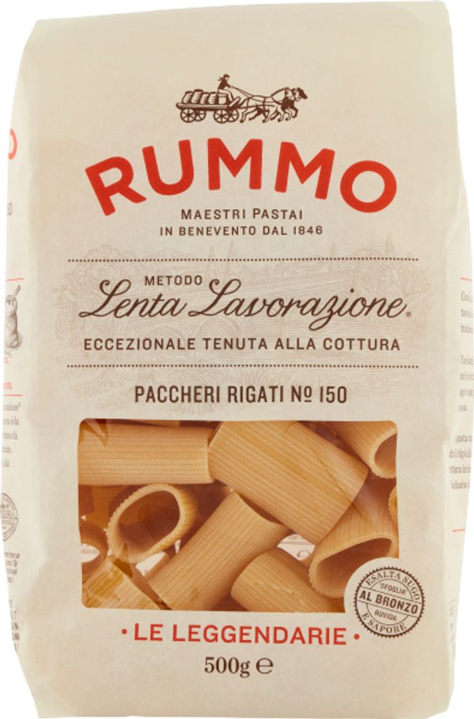 Rummo Lenta Lavorazione Paccheri Rigati No.150 500g Packung Produktbild 